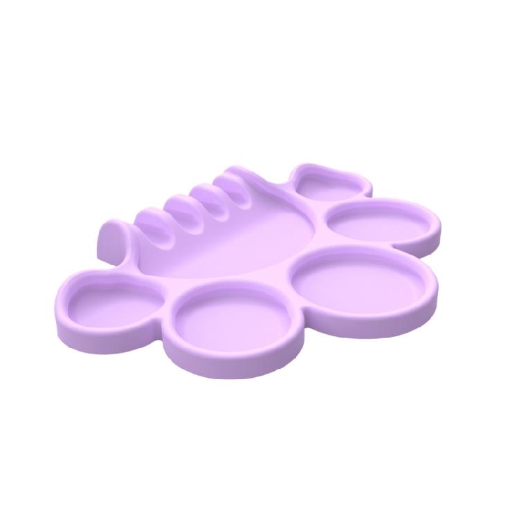 Reusable Silicone Painting Palette For Children's Art Projects Light Weight Design Paint Mixing Tray For Easy Storage