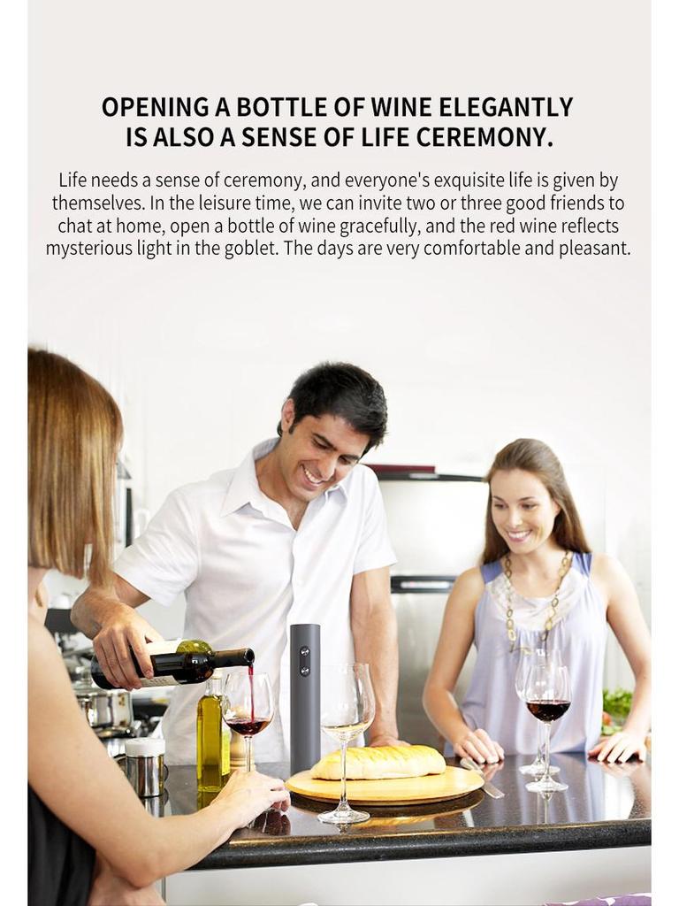 Cross-Border Electric Automatic Wine Bottle Opener, Plastic Material