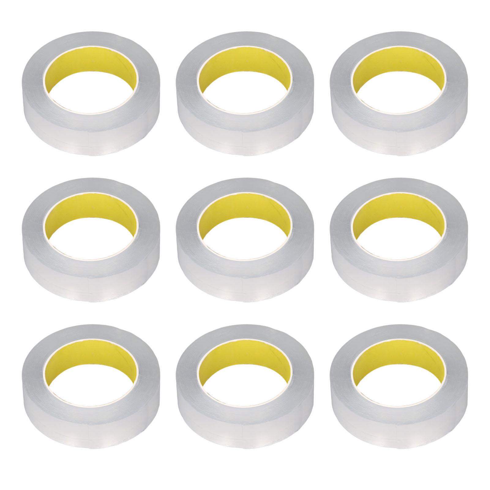 

10 Rolls Heavy Duty Double Sided Tape, 0.1mm Thick, 30mm Wide, 5m , Acrylic Tape, Waterproof, Transparent, For Hanging Pictures, Car Mounts, Hooks