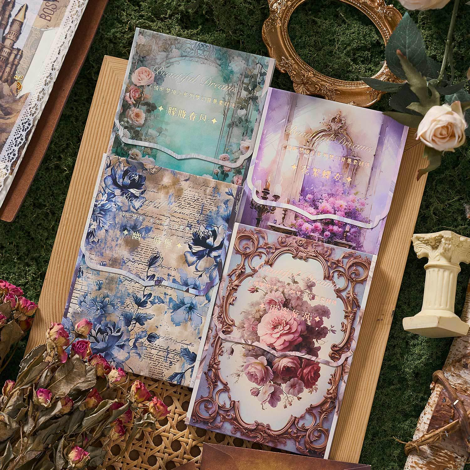 

Набір колажів ретро-блокнотів Zaomo Paper Beautiful Dream Series – 4 стилі