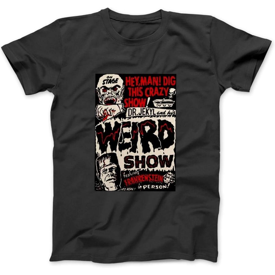 Хоррор Фильм Монстр Винтаж Хэллоуин Франкенштейн Лонгслив Футболка Свитшот Худи для Мужчин Женщин Детей Сделано в Канаде Черный XXXXXL разноцветный