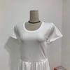 C S In The Room Chani baSiC Ribbed Layered Short Sleeve Long dreSS 2Color C
