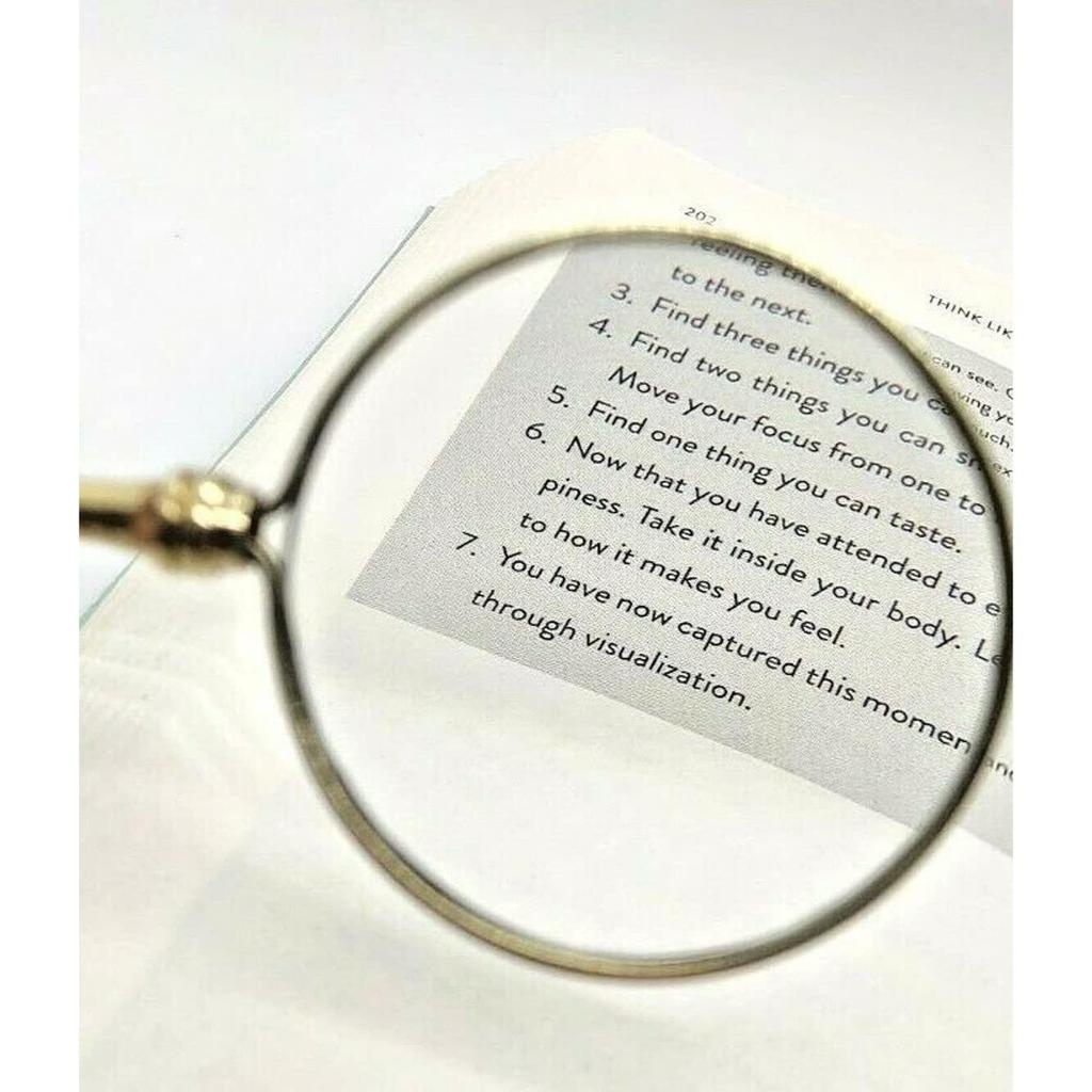 Brass Magnifying Glass Vintage Magnifier Pocket Portable Gift
