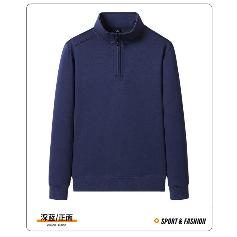 Men S Cotton Stand Collar Zip Up Sweatshirt Set Casual Plus Size Spring