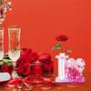 Diy Silicone  Mold Love-shaped Photo Frame Flower Arrangement Device Desktop Decoration Epoxy Resin Die (including 3 Transparent Test Tubes)
