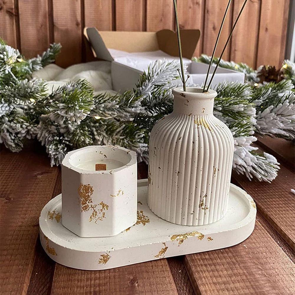 3D Vase Silicone Mold DIY Concrete Vase Mold Non-sticky Silicone Tray Mold  Home Decor