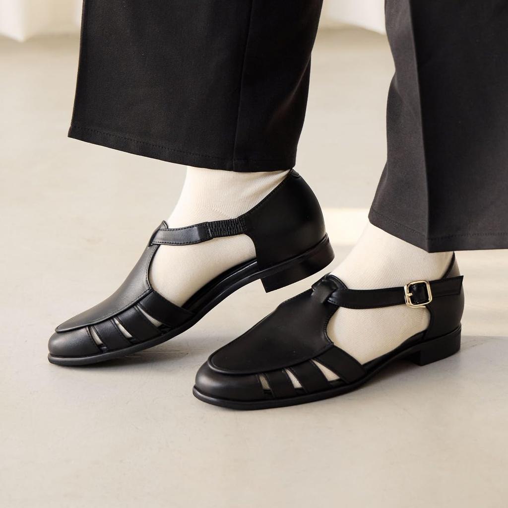 HIMIKO/Himiko/T-Strap Gurkha Shoes/651502 Black 240