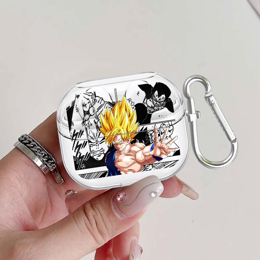 

Clear Earphone Cases Cover With Hook Case For Samsung Galaxy Buds 4Pro 4 Pro 2 3Pro 2Pro Live 3 FE Hot Anime D-ragonS B-allS Buds 4
