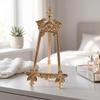 Tabletop Frame Stand Ornate with Crowned Golden Finish-Tone