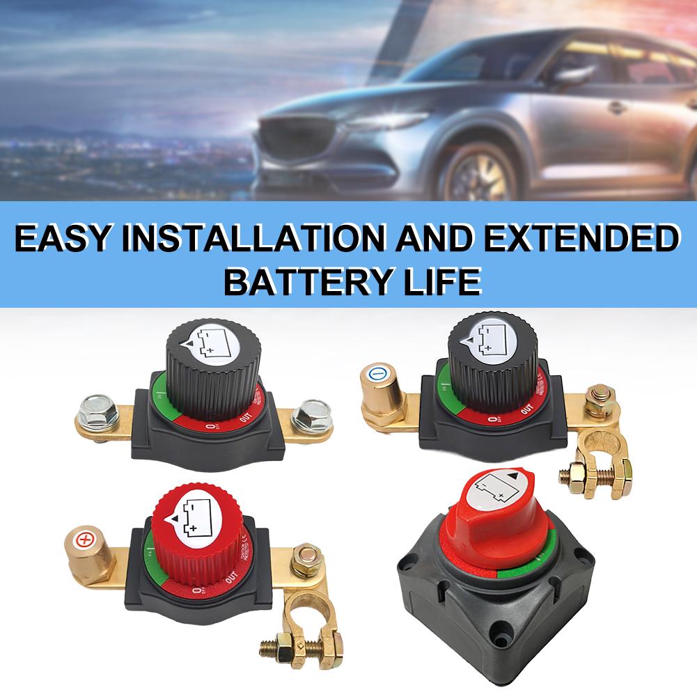 Heavy-Duty Battery Rotary Knob Power Cut-Off for Automobile Truck Yacht High-Current Battery Disconnect Accessories T7P3