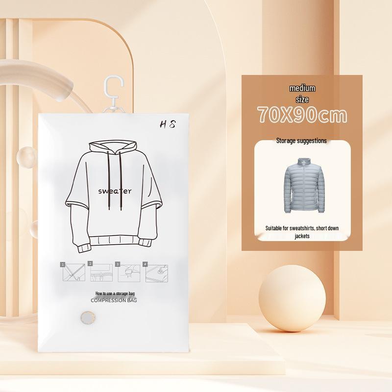 Vacuum Storage Bag for Hanging Down Jackets - Dustproof Organizer with Pump