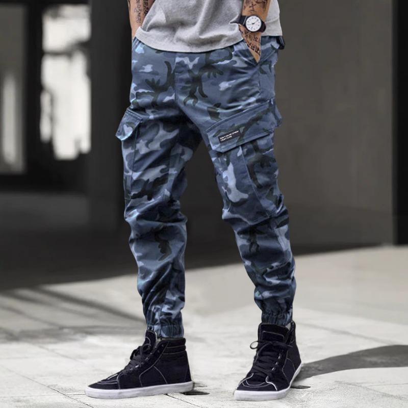 High Street Camouflage Overalls Herren Multi-Pocket Tights Schmalfuß Freizeithose