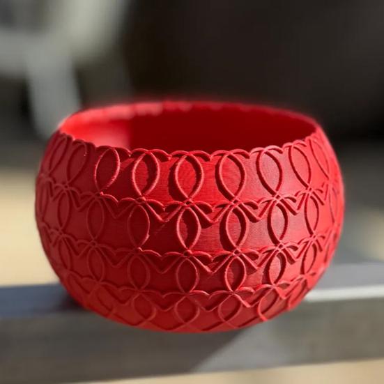 Valentinstag Herzmuster Schale 3D-gedruckt Mehrzweck Süßigkeiten Leckereien Süßigkeiten Aufbewahrungsbehälter Feiertagsparty Dekoration Romantisch