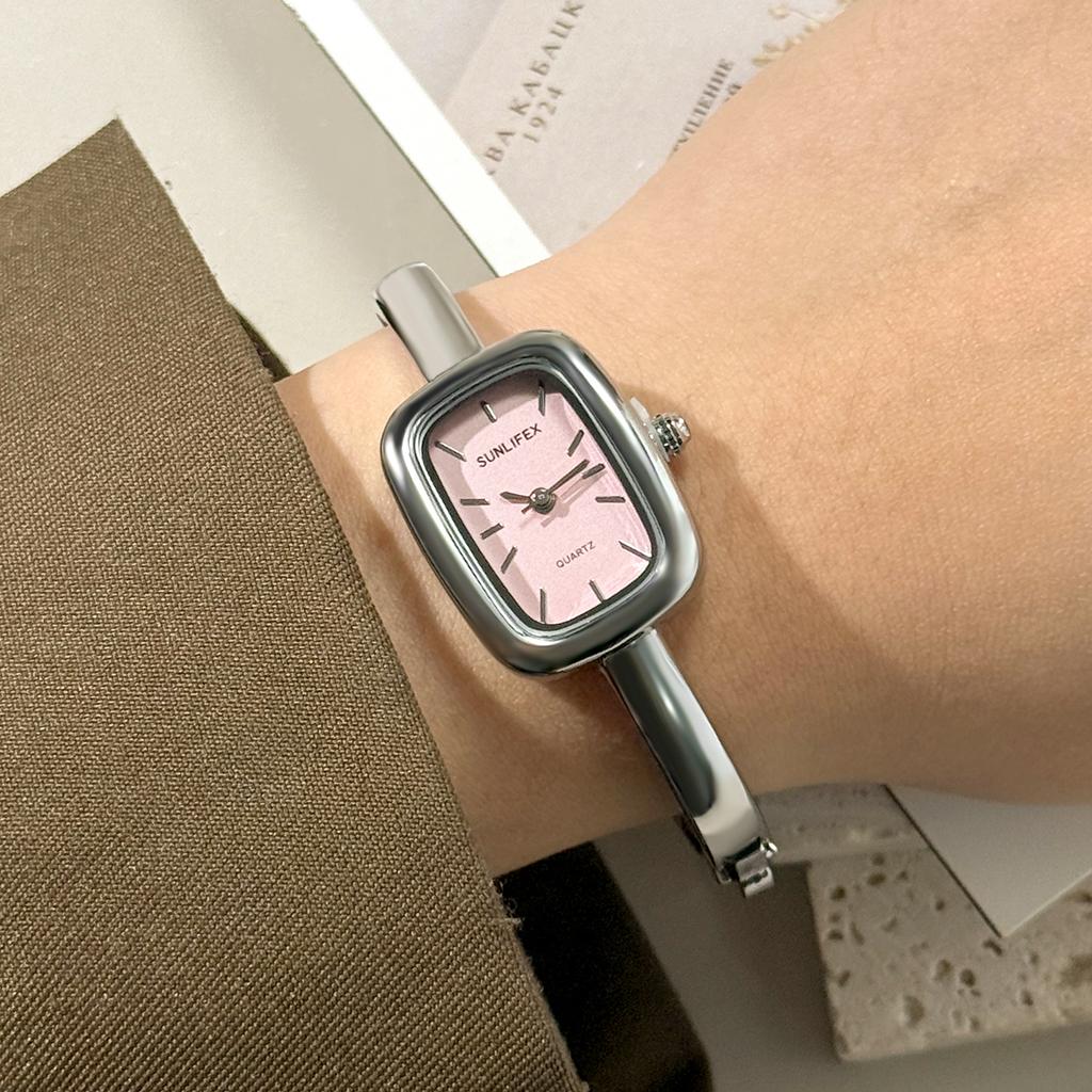 SUNLIFEX New Square Dial Women's Quartz Watch Brand Dress Gold Bracelet Strap Watches Original Simple Wristwatch Ladies Clock