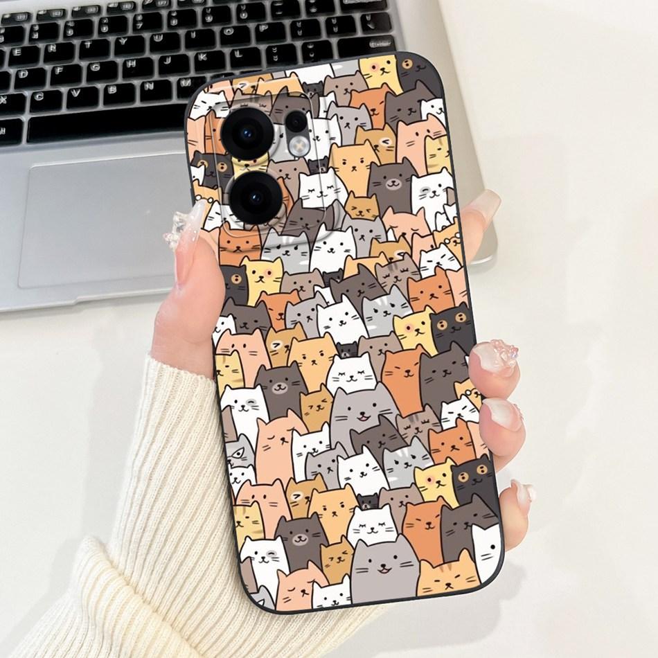 For OPPO Reno13 F 4G 5G Reno13 Pro Cute Cartoon Astronaut Cat Phone Case Reno 13F 13 13Pro Soft Silicone Shockproof Cases