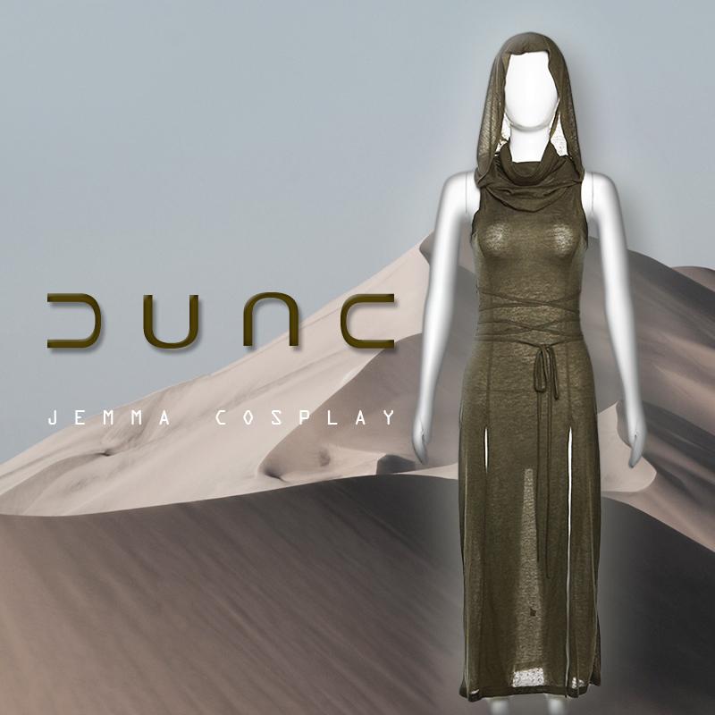 Wasteland Aesthetics Dune Косплей Сексуальные летние платья с капюшоном CyberPunk Gothic Witch Queen Y2K Streetwear Костюмы на Хэллоуин