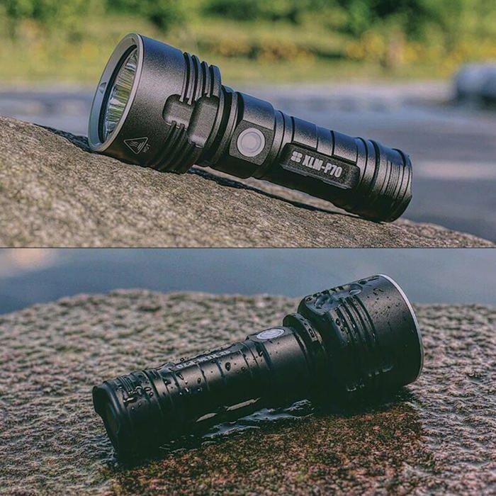 Lampe torche LED rechargeable étanche ultra-lumineuse - poche, aluminium, batterie lithium