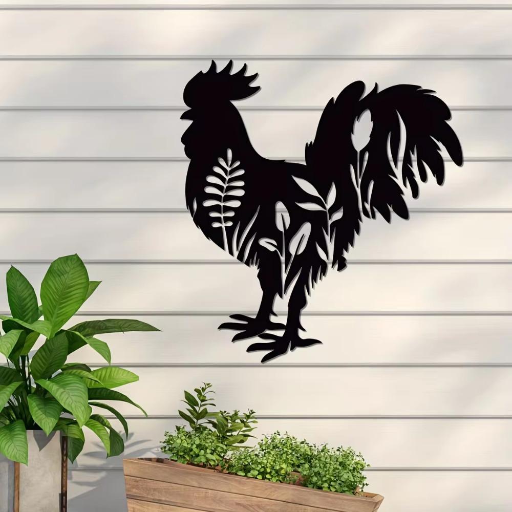 1pc Chicken Metal Wall Art - Charming Chicken Sign for Room Décor, Home, Holiday, and Festival Decorations, Ideal for Kitchen