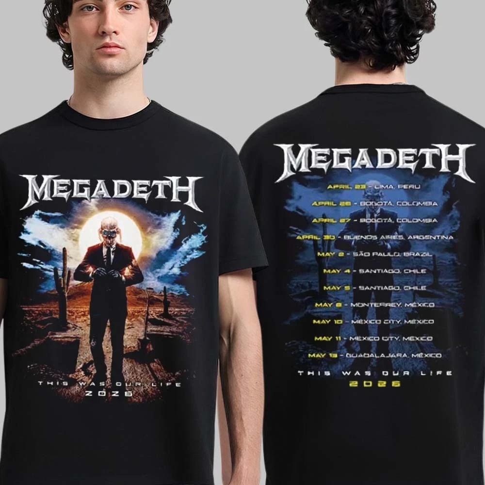Megadeth This Was Our Life 2026 Latin America Tour Merch Official Gentle T-Shirt M
