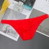 Stringi Męskie Sexy Prześwitujące Czerwone Delikatne L