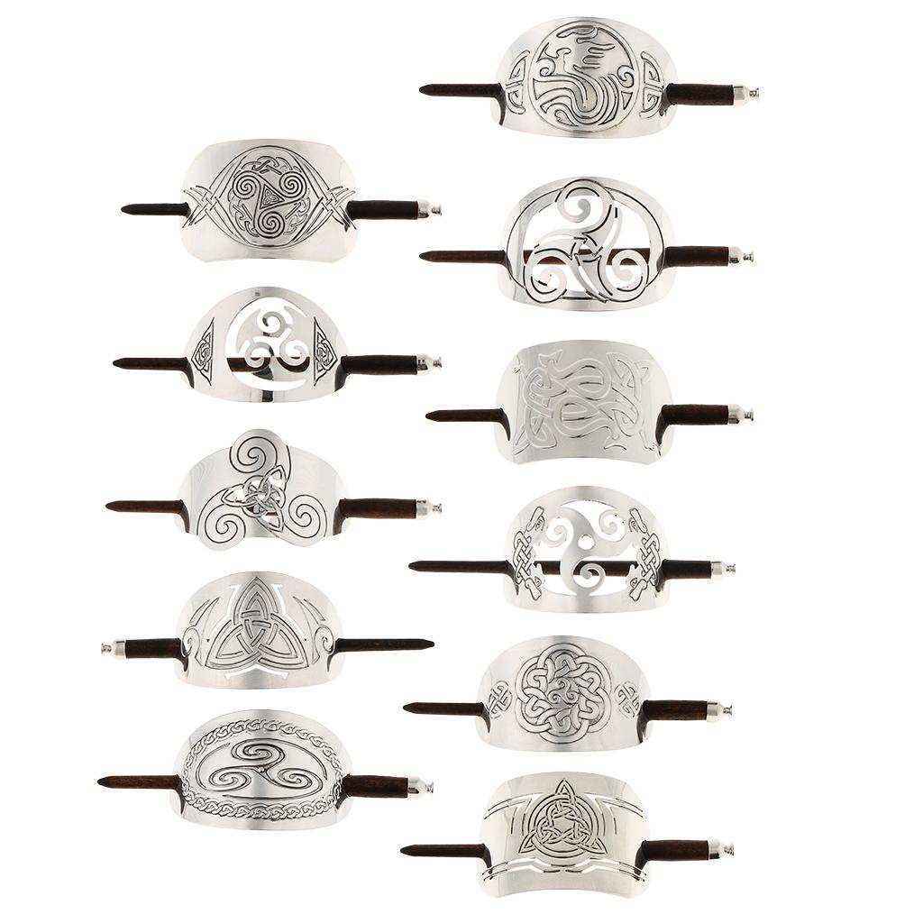 2x Carved Barrette Hair Clip with for Decoration of Hair, Accessories