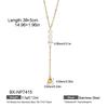 Elegant Y-Shaped Ocean Element Titanium Necklace, 18K Gold Plated, Fashionable Vacation Style for Women