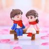Ornement de Couple Miniature pratique, Anti-décoloration, fabrication exquise, disposition de la scène