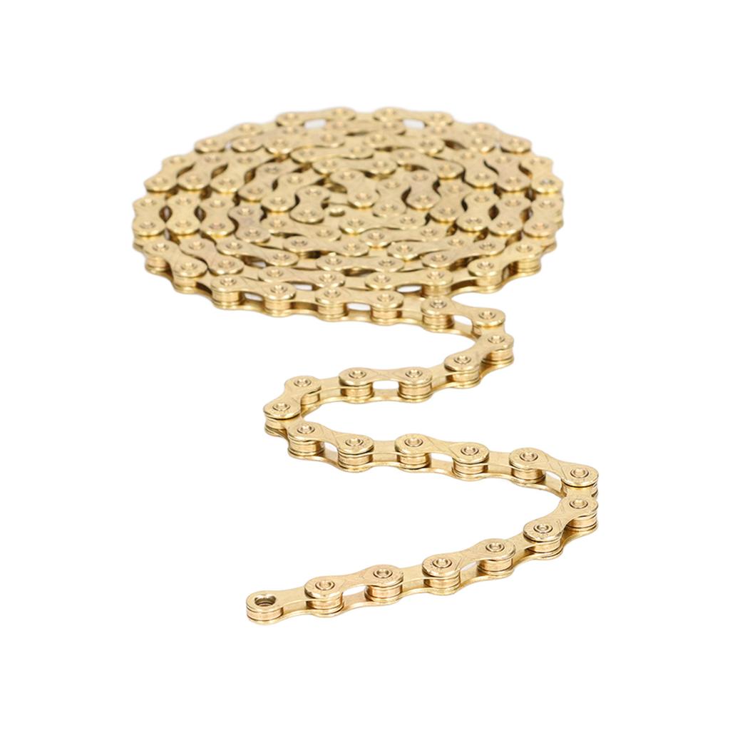 Mountain Bike 11 Speed Chain Gold Electroplate Rustproof High Performance Bike Chain with Hook and