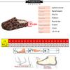 Aphixta Leopard Round Toe Warm Winter Slippers New Fluffy Platform Slippers for Women 2024 Winter Plush Warm Cotton Shoe