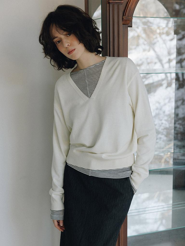 HUNCH Classical Soft V-Neck Knit (3Colors)