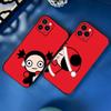 Pucca-A G-Garu Kreslený kryt na telefon Pro IPhone 17 Pro Max 16 15 14 Pro Max 13 11 X Xs Xr 8 7Plus Silikonový kryt