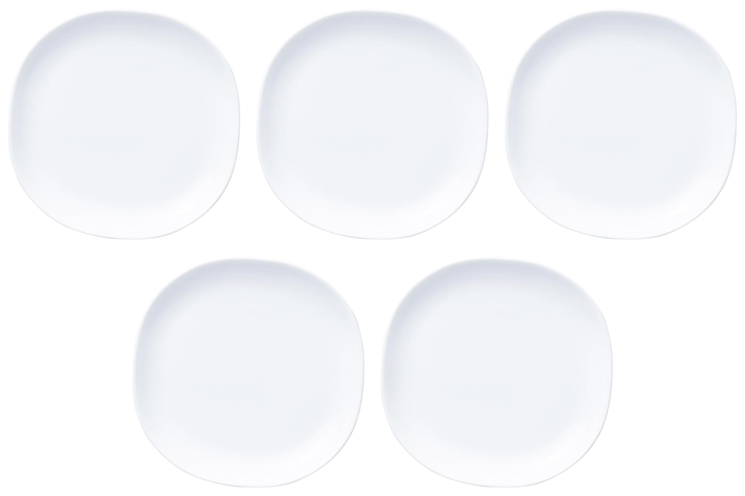 

Set of 5 White Porcelain Carre Medium Plates x x Medium Plates by Setomonohonpo [18.4 18.4 2.2 cm] Western-style