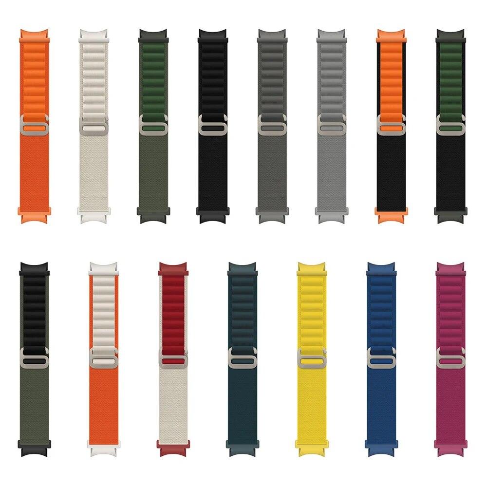 20mm Watch Band For Samsung Galaxy Watch 5 6 4 44mm 40mm Nylon Alpine Loop Bracelet 46mm Correa Watch4 Classic 5 Pro 45mm Strap