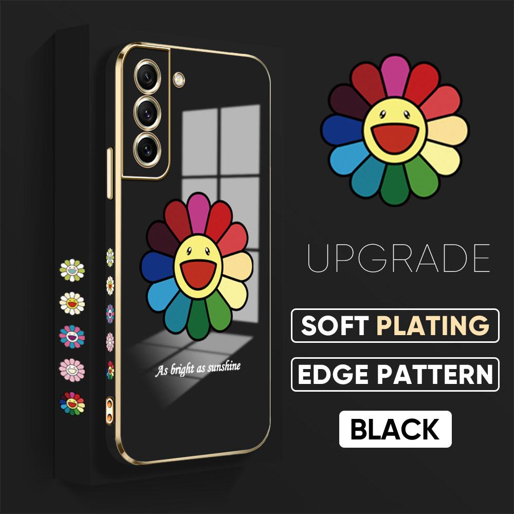 Colorful Printing Patterns Square Edge Pattern Casing Plated Phone Shell Luxury Plating Soft Phone Case for iPhone Motorola Moto OnePlus Samsung