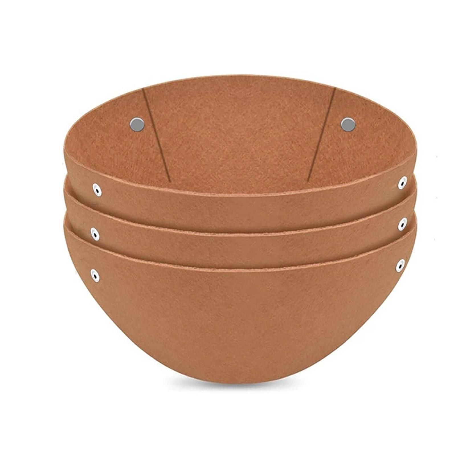 

3-piece round felt basket liner, fabric flower fabric pot liner. Improved system, circulation, degn, for outdoor