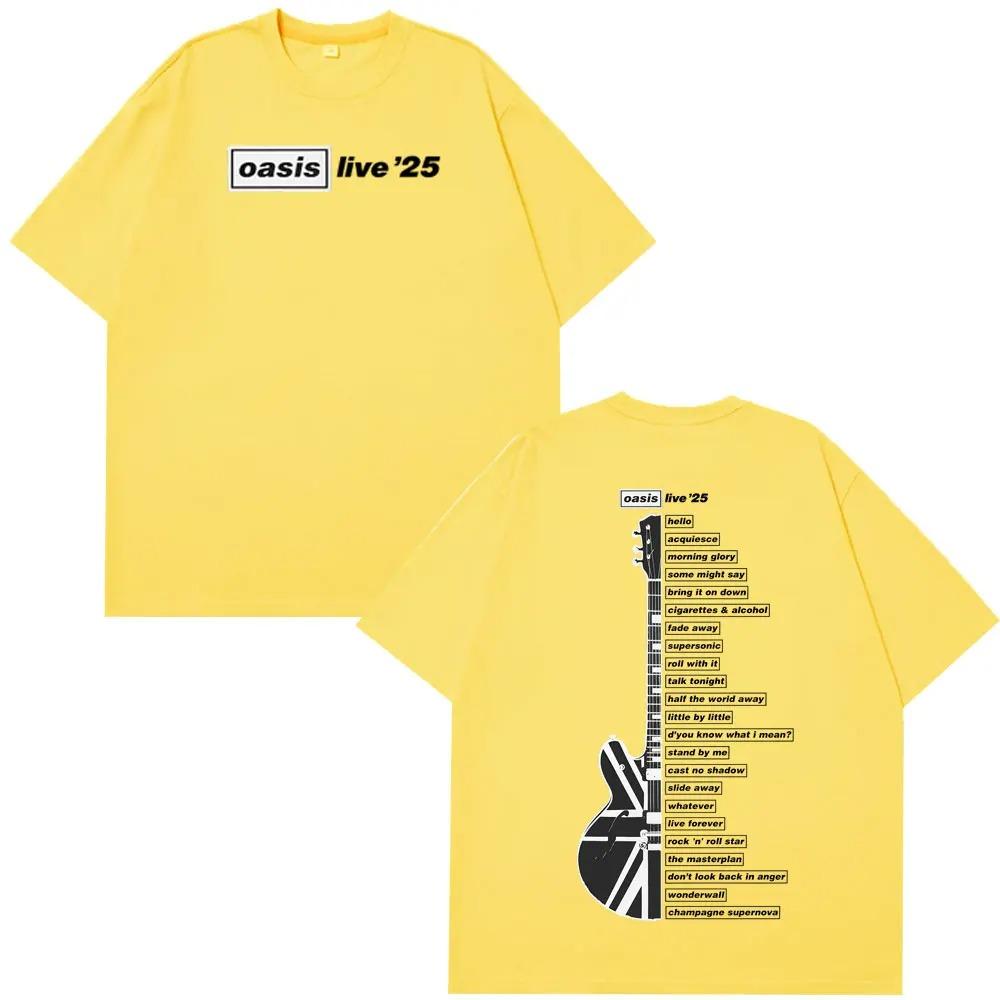 Oasis Live '26 Wembley Tour Men's T-shirt Fan Merch Summer Men's Hip-hop Fashion T-shirt Comfortable Casual Men's T-shirt Top