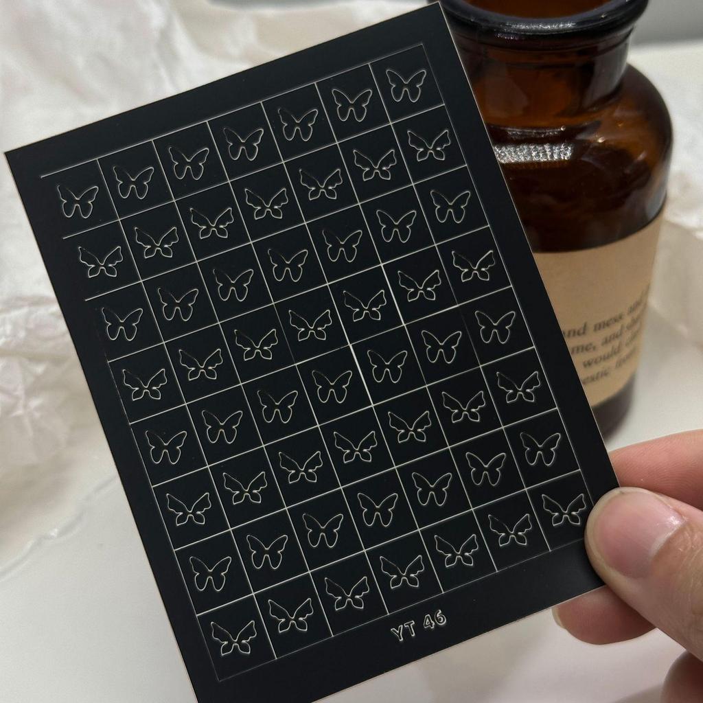 Nail Art Accessories: Adhesive Stickers, Star & Butterfly Designs, Glue Pads, Spray Paint, Small Decor Elements