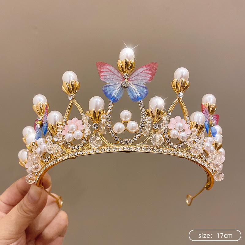 Birthday Rhinestone Crown Headband Princess Tiara Bride Wedding Crown Adult Headband Diamond Children