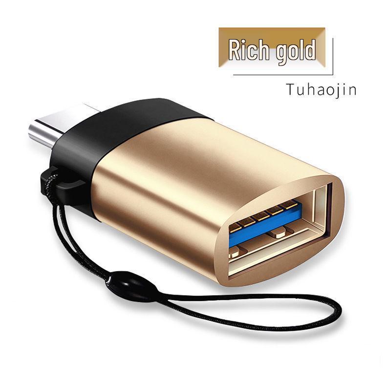 Android 3.0 Two-in-One OTG Adapter: Type-C To USB Multi-function Converter with Lanyard.