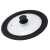 Round Glass Pot Lid Heat Resistance Silicone Rim Universal Kitchen Pan Cover for 24cm 26cm 28cm
