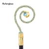 Golden Blue Hanger Blue Diamond Fashion Stick Decorative Cane Elegant Fashion Cane Cosplay Alloy Crosier Vintage Stick 90cm