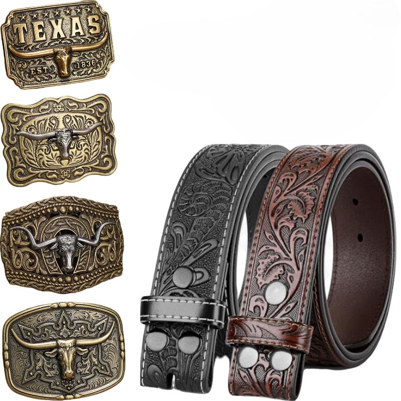 Western Belt Buckle Initial Vintage-Cowboy Rodeo Silver Large Belt Buckle For Men Women