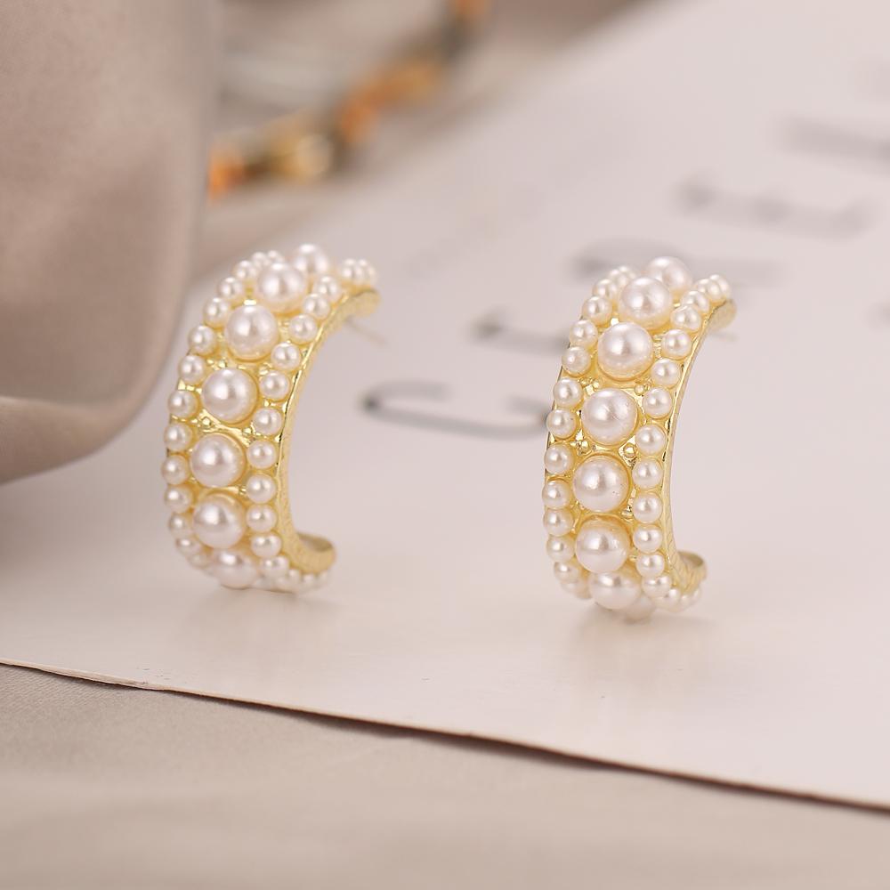 Simple Creative Exaggerated Pineapple Love Heart-shaped Geometric Chain Earrings Women Personality Geometric Girl Earrings