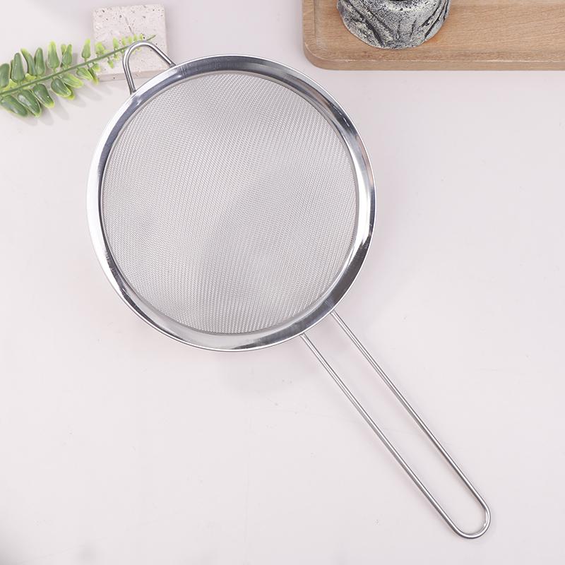 1 Stück Edelstahl Saft Sojamilch Sieb Sieb Ultrafeines Maschensieb Öl Sieb Fisch Knödel Hotpot Abtropflöffel Langer Griff