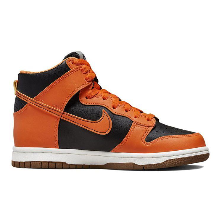 Nike Dunk High GS Halloween Pumpkin Kids Sneakers Orange Black Yellow-Strike DB2179-004
