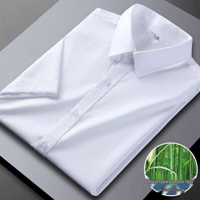 Romon Men s Short Sleeve Business Casual Shirt 5XL