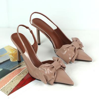 Fashion 2025 Trendy Bow Knot Women Stiletto Shoes Elegant Wedding Bridal Slingbacks Luxury Design Super High Heels Sandals for Ladies