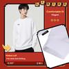 Li-Ning Versatile Simple Round Neck Letter Print Casual Loose Comfortable Sweatshirt Unisex Sweatshirt AWDVG85-2