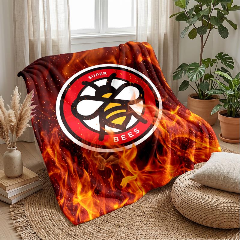 Brentford Football Print Flannel Blanket, Soft Warm Lightweight Throw Blanket for Sofa Bed Camping