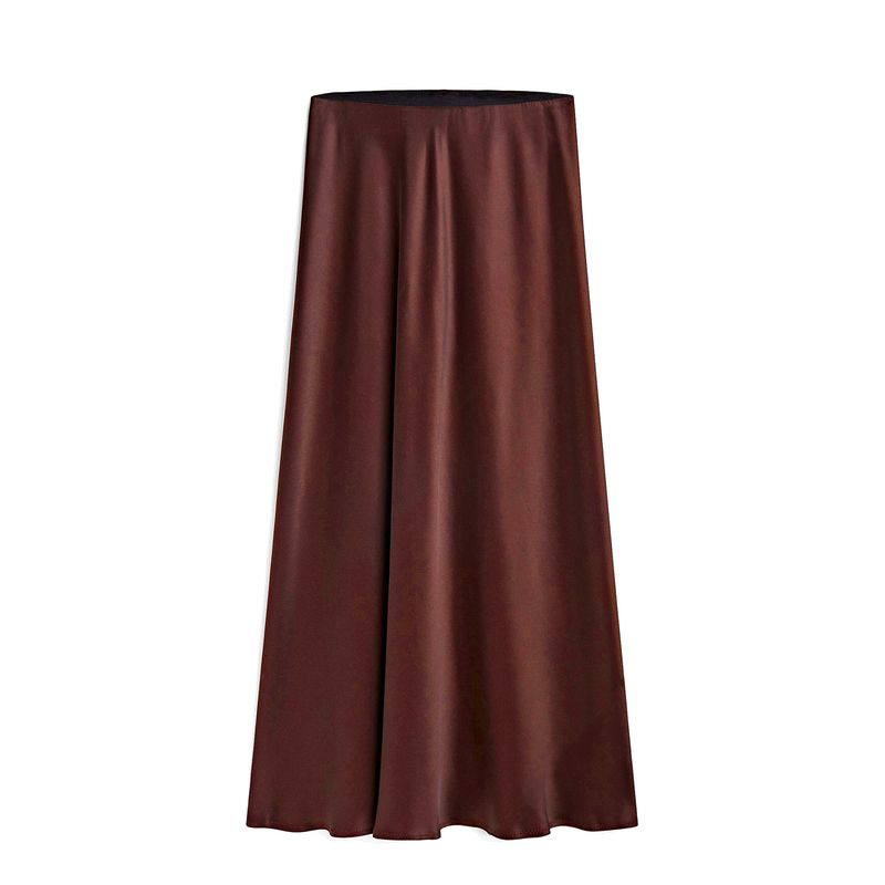 Hip Hugging Side Slit Half Length Skirt Solid Color Sheath Side Slit Skirt